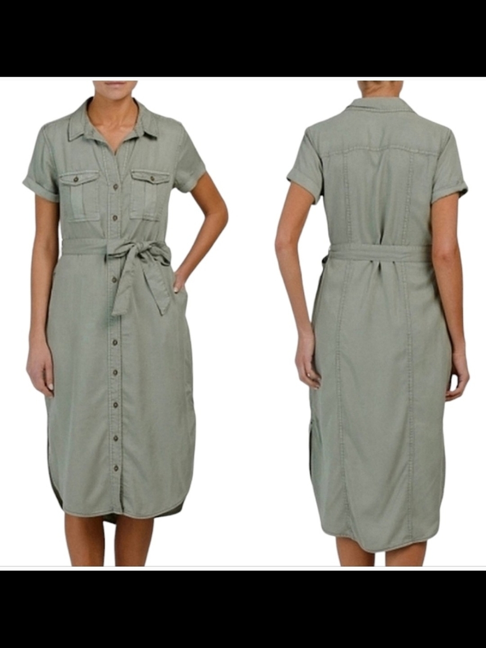 C&C California Utility Shirt Dress Sz S